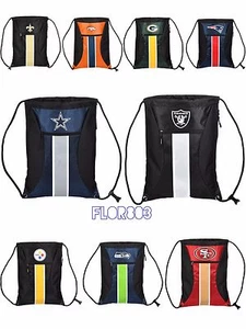 NFL Team Big Stripe Drawstring Backpack -Pick Your Team! - Picture 1 of 11