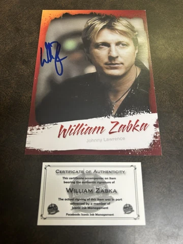 William Zabka vintage signed 4x6 Johnny Lawrence with COA Cover