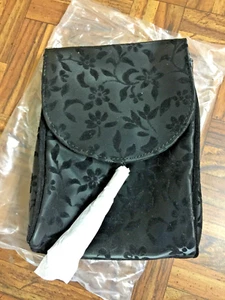 Avon **Rare Emeralds** Evening Bag New Unused - Black Brocade Floral + 100% PVC - Picture 1 of 2