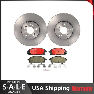 Kit de frenos delanteros Brembo 300 mm rotores de disco NAO pastillas de cerámica para Acura MDX '03-'06 Foto 1 de 4