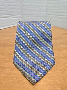 Blacker By Stanley Blacker XL Tall 100% Silk Necktie Multicolor Geometric - Picture 1 of 7