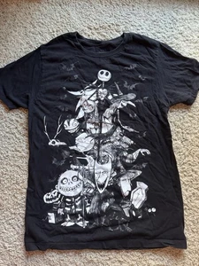 Disney Nightmare Before Christmas T-Shirt Jack Skellington M Black NEW - Picture 1 of 2