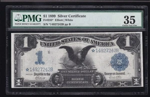 US 1899 $1 Black Eagle Silver Certificate STAR NOTE* FR 235 PMG 35 (242*) - Picture 1 of 2