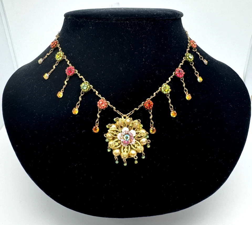 Precioso collar Michal Negrin con colorido medallón colgante #915# Foto 1 de 4