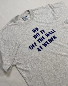 Vintage Single Stitch “We Do It Off The Wall At Weber” Wallyball T Shirt L USA - Picture 1 of 16
