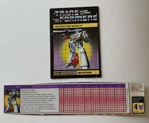 1984 Hasbro Transformers G1 Megatron Instruction Booklet with File Card - Bild 1 von 11