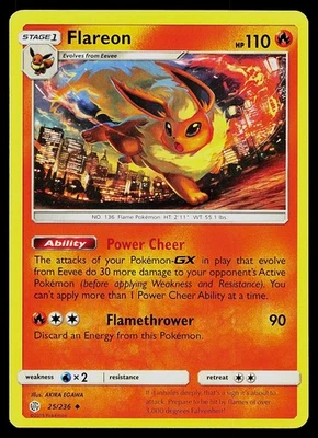 Pokemon SM - Cosmic Eclipse 25/236 Flareon - Image 1 of 2