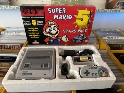 Super Nintendo SUPER MARIO 5 STARS PACK  SNES NES BOX Scatola completo testato - Photo 1/4