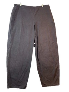 Eileen Fisher Hose weites Bein Damen L schwarz Bio Baumwolle Hanf minimalistisch - Bild 1 von 16