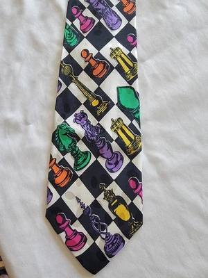 Tablero de ajedrez Addiction Silk Tie Foto 1 de 3