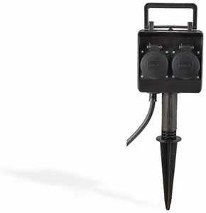 HEITRONIC Gartensteckdose 35465, 2-fach, Timer - Bild 1 von 3