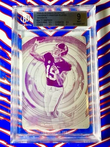 2022-23 Bowman U Inception Ty Simpson 1/1 Printing Plate Magenta #24 BGS Alabama - Bild 1 von 2