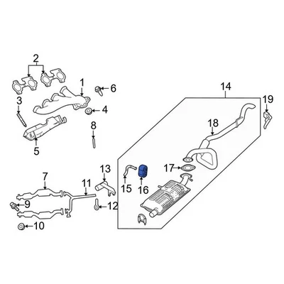 For Ford Crown Victoria 2003-2011 Ford 3W1Z5A262AA Exhaust System Hanger Foto 1 de 4