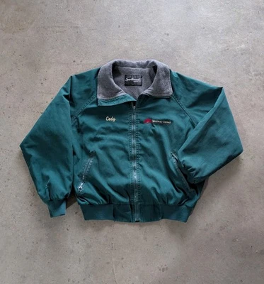 Chaqueta de Colección Años 90 Ropa de Trabajo Gabinete Interwest Verde Forrada de Vellón Talla (Grande para Hombre) Foto 1 de 4