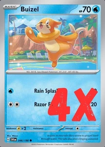 4X Juego Base Pokémon TGC Buizel 046/198 Escarlata y Violeta Inglés 2023 Casi Nuevo - Imagen 1 de 1