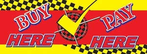 Banner de vinilo de 3 pies x 8 pies Compre aquí pague aquí (ryb) - bandera antigua a bandera 3'x8' (0026) - Imagen 1 de 1
