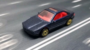 Hot Wheels 1990 BMW 850i Blue Car Die-Cast 1/64 Mattel Loose Red Interior  - Picture 1 of 7