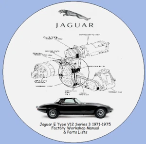 Jaguar E Type V12 Ser 3 1971-1975 Factory Workshop Manual & Parts Lists - Picture 1 of 6