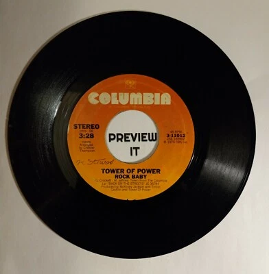 TOWER OF POWER 45 RPM 7" - ROCK BABY. / HEAVEN MUST HAVE MADE YOU - COLUMBIA - Image 1 of 3