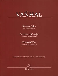 VANHAL CONCERTO C Viola & Orchestra Pf Reduction - Image 1 of 1