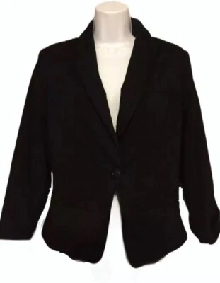 Женский размер маленький вневременной черный жакет с подкладкой эластичной моющийся Mossimo цель - Изображение 1 из 4
