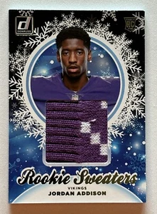 Jordan Addison 2023 Donruss Football Rookie Sweaters Rc MINNESOTA VIKINGS - Picture 1 of 2