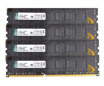 4PCS Kingston 8GB 2RX8 PC3-10600U DDR3 1333Mhz 240Pin DIMM Desktop Memory RAM^* - Image 1 of 4
