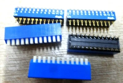 5x 12 way piano style dip switches spst ECE EPG112A - Image 1 of 3