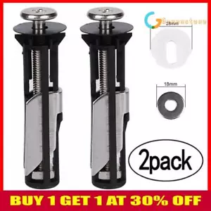 Emboldlie Heavy-Duty Stainless Steel Toilet Seat Fastener Bolt Kit - 2 Pieces - Picture 1 of 21