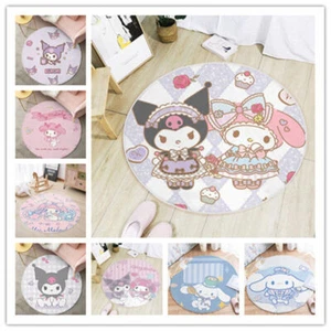 My Melody Kuromi Cute Floor Mat Living Room Carpet Non-Slip Round Door Mat Rug - Picture 1 of 21