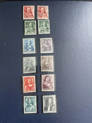 Netherlands 1943-44 - Famous Admirals (Sea Heroes)Full Set 10 MNH+2 Used Stamps - Image 1 of 4