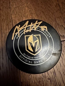 SIGNED! ANTHONY MANTHA AUTOGRAPHED VEGAS GOLDEN KNIGHTS OFFICIAL 2017 GAME PUCK - Picture 1 of 2