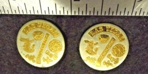 RARE AWESOME 1950'S LAS VEGAS Souvenir GOLDEN STRIP Clip-On EARRINGS - Picture 1 of 5