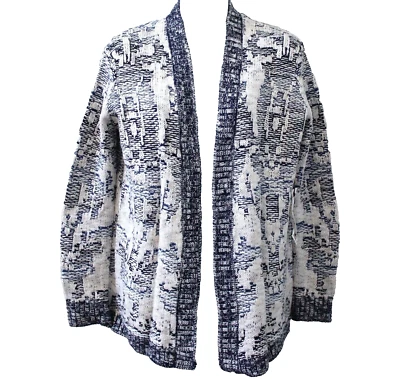 Willow & Clay Cable Open Knit Cardigan Blue & White Size XS NWT - Image 1 of 3