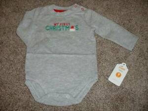 Gymboree Baby Boys North Pole My First Christmas Bodysuit Size 0 3 6 months NWT