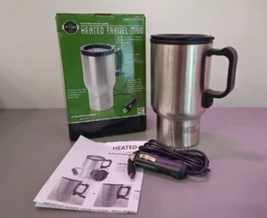 12 Volts 13oz Heated Travel Mug Coffee, Tea, Soup Cup 4.27ft cable non-slip base - Picture 1 of 4