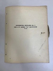 1952 John Deere Parts Catalog PC-290 #9 Fertilizer Distributor Shop Copy - Picture 1 of 4