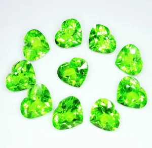 Peridoto Naturale 8-10 Cts Pietra Preziosa Sciolta Certificata Lotto 10 Pezzi... - Foto 1 di 13