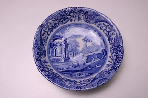 Spode Blue Italian Scalloped 6 Coupe Cereal Bowls 6 .25 " Floral Scenes MINTY - Picture 1 of 10