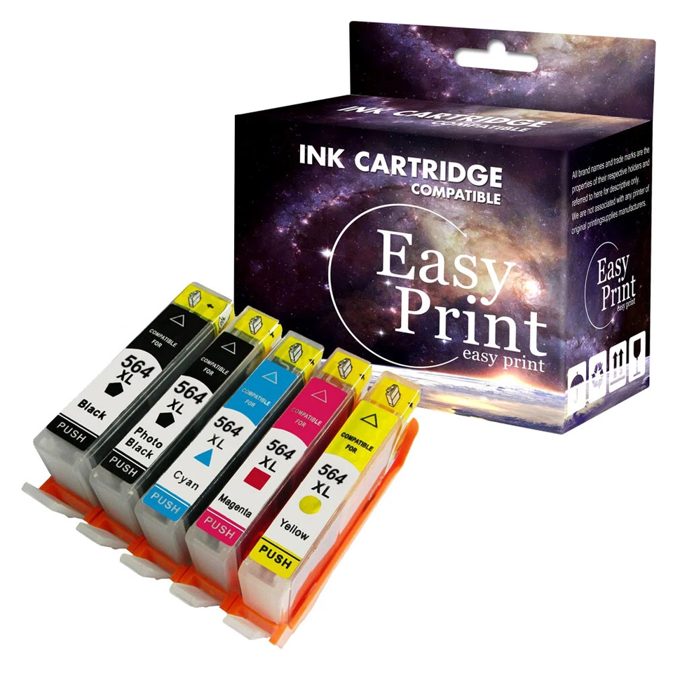 5PK 564XL Ink Cartridge replace for HP Photosmart premium C309g C310b C410d - Image 1 of 1