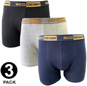 3 Pack Mens Cotton Boxer Shorts Underwear Trunks Multipack Boxers High Quality - Picture 1 of 13