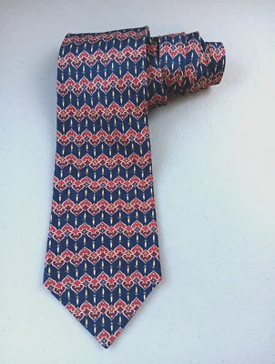 Corbata de seda Countess Mara 1938 para hombre azul rojo corazones dagas de colección clásica Foto 1 de 4