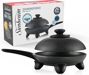 Sunbeam DiamondForce Electric Skillet Non-Stick Skillet Compact 25cm Frying pan - Picture 1 of 11