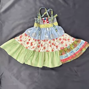 Matilda Jane Raffle Ticket Ellie Tiered Dress It's A Wonderful Parade Girls 4* - Picture 1 of 15