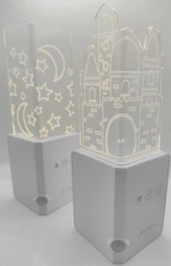 Night Lights Rechargeable Battery Castle & Stars Set Movement Sensors - Picture 1 of 11
