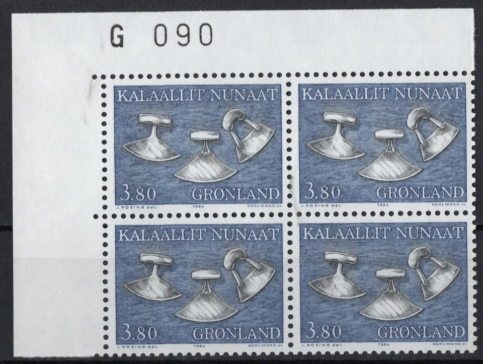 3140 Greenland 1986,FA 165, SC#166, MI 165, MNH, Ancient Artifacts Old utilities - Image 1 of 1