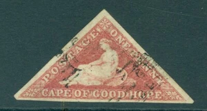 SG 5b Cape of good hope 1855-63. 1d deep rose-red. Very fine used with full... - Foto 1 di 1