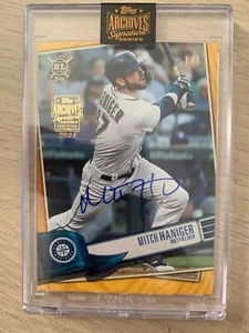 2021 Topps archives BL auto MITCH HANIGER #ed 1/1!! Seattle Mariners - Picture 1 of 2