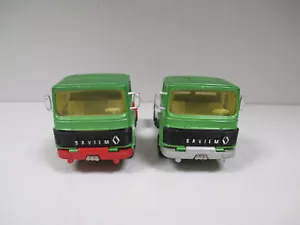 LOT de 2 RENAULT SAVIEM PS30 TRACTEUR CAMION SEMI REMORQUE MAJORETTE 3000 1/60 A - Imagen 1 de 10