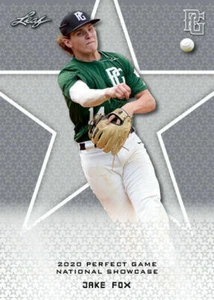 JAKE FOX 2020 "1ST EVER PRINTED" LEAF PERFECT GAME ROOKIE CARD #52! MINT! - Picture 1 of 1